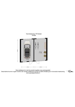 Floorplan - Noordwijkerweg 17D, 2223 AD Katwijk